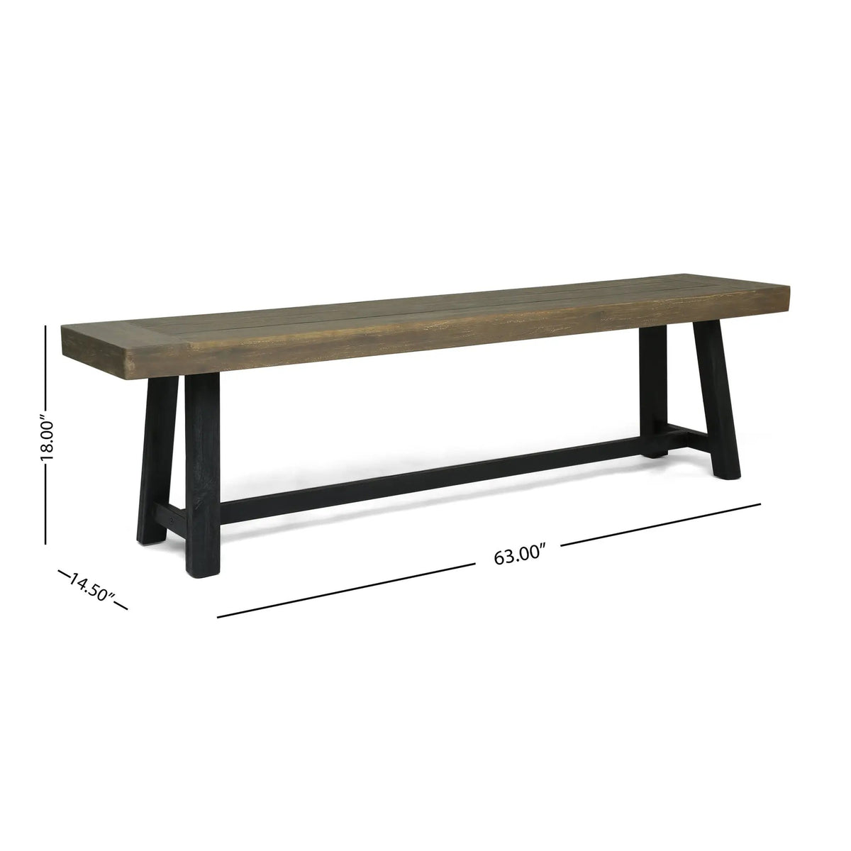 Acacia Outdoor Bench in Sandblast Finish by HouseOfZazla
