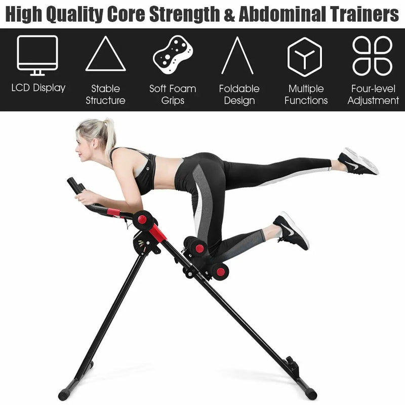 Abdominal Workout Equipment with LCD Monitor for Home Gym by DirectDeals