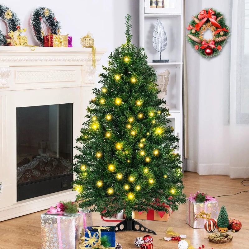 4 Feet Tabletop Artificial Christmas Tree with LED Lights by DirectDeals