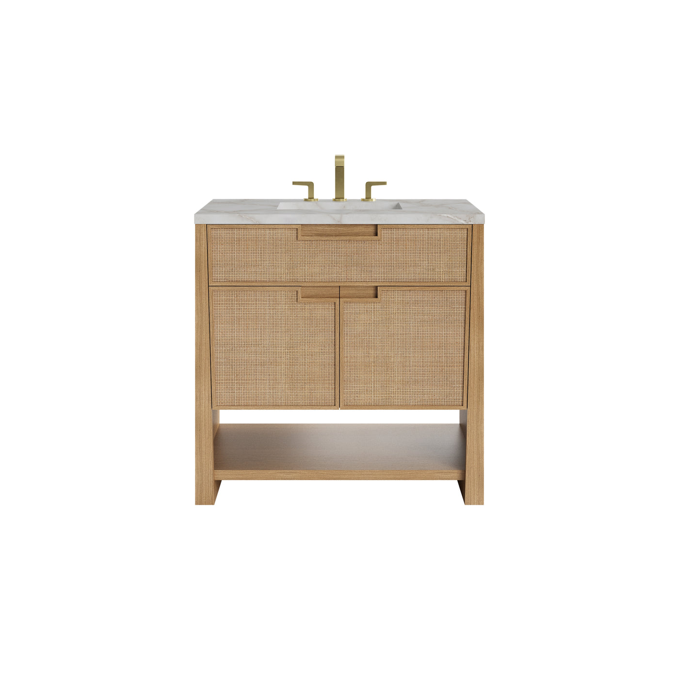 James Martin Solene 36" Single Bathroom Vanity, Seaside Oak with Victorian Silver countertop