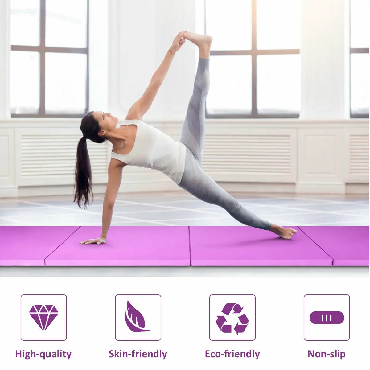 4 Feet x 10 Feet x 2 Inch Folding Gymnastics Tumbling Gym Mat, photo 20 of 24