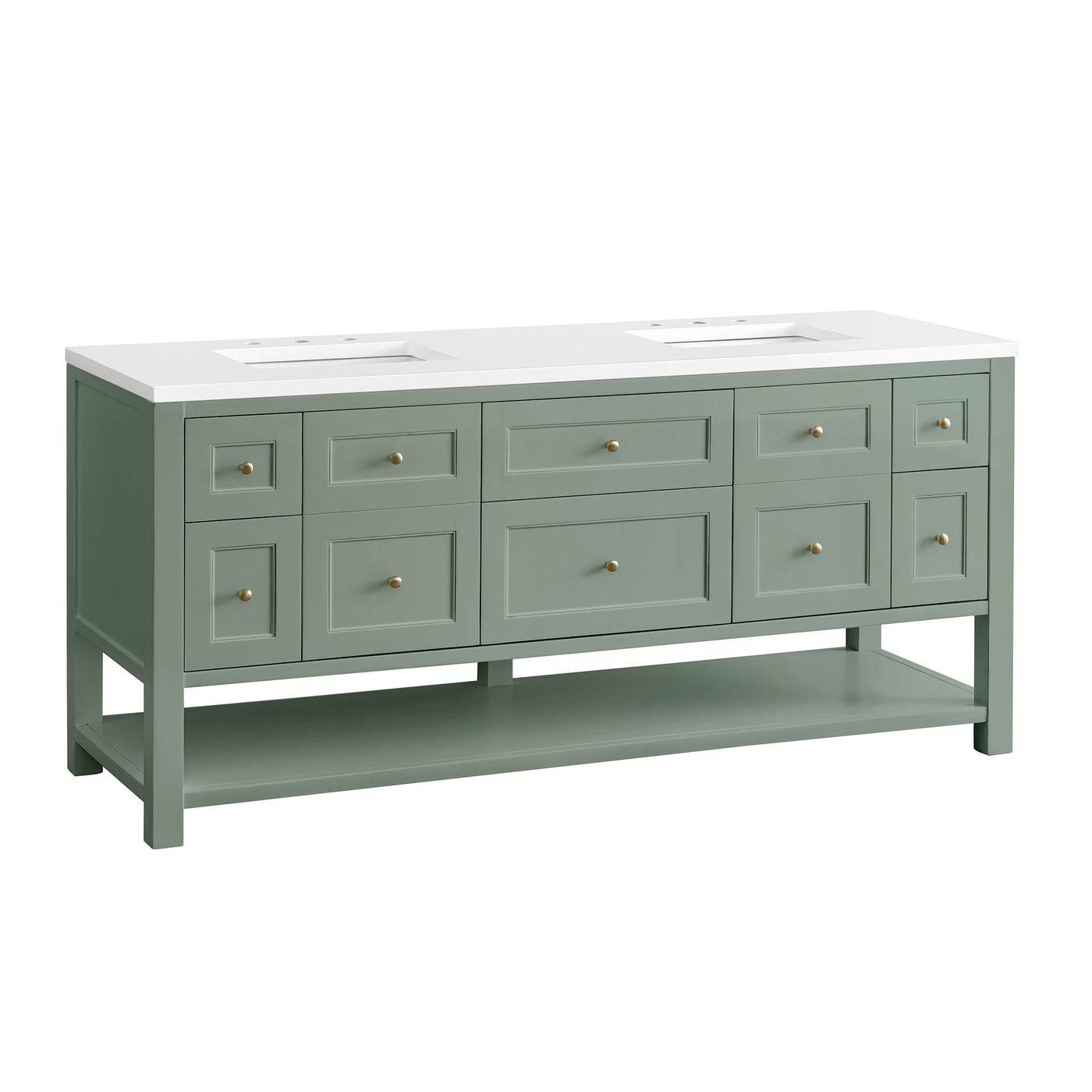 James Martin Breckenridge 72" Double Bathroom Vanity, Smokey Celadon, view 17