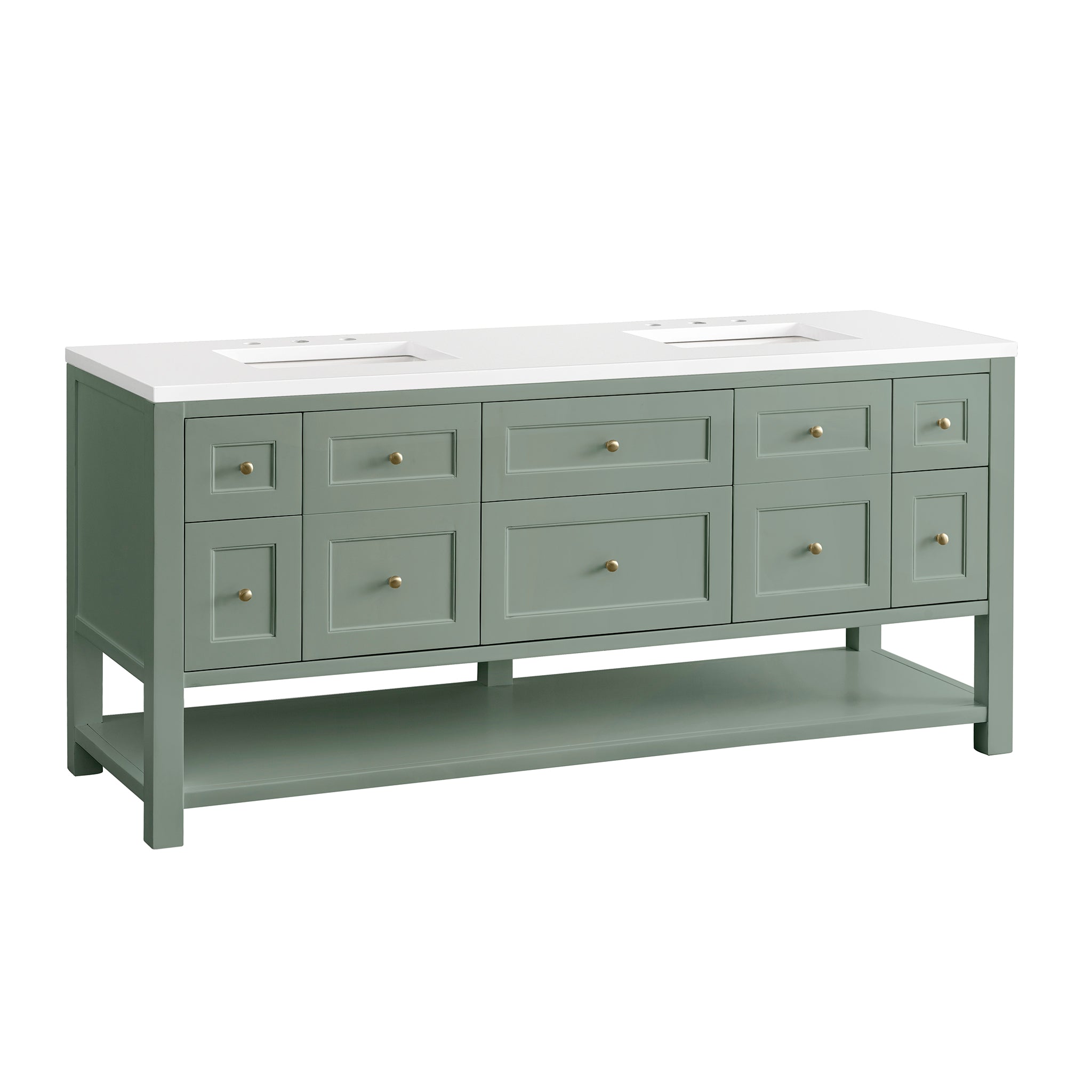 James Martin Breckenridge 72" Double Bathroom Vanity, Smokey Celadon, view 17