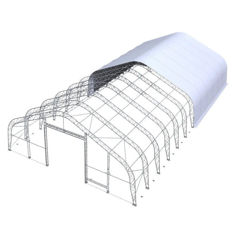 W60'xL120'xH27' Double Truss Storage Shelter, Reinforced Series by Chery Industrial