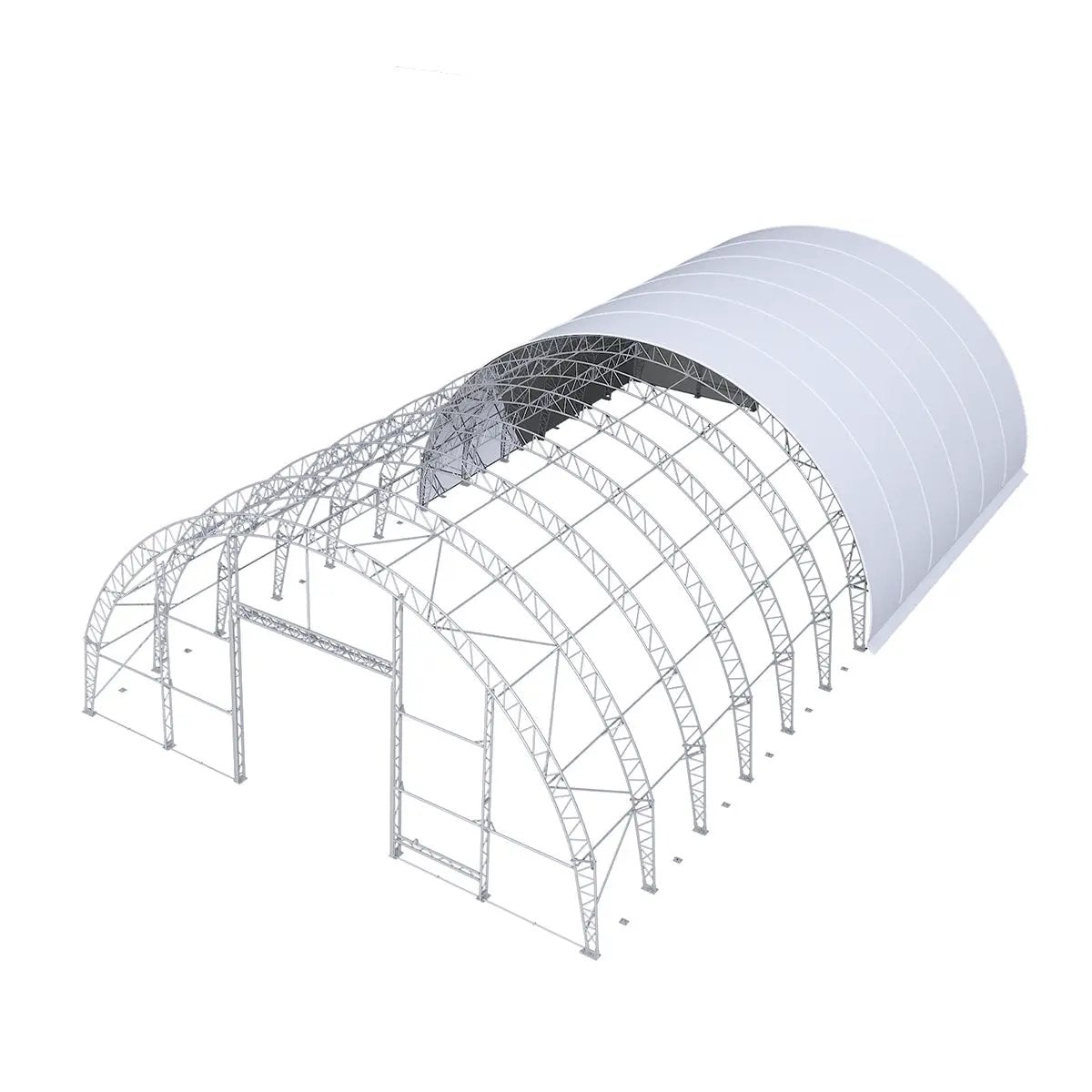 W60'xL120'xH30' Double Truss Storage Shelter, Reinforced Series by Chery Industrial
