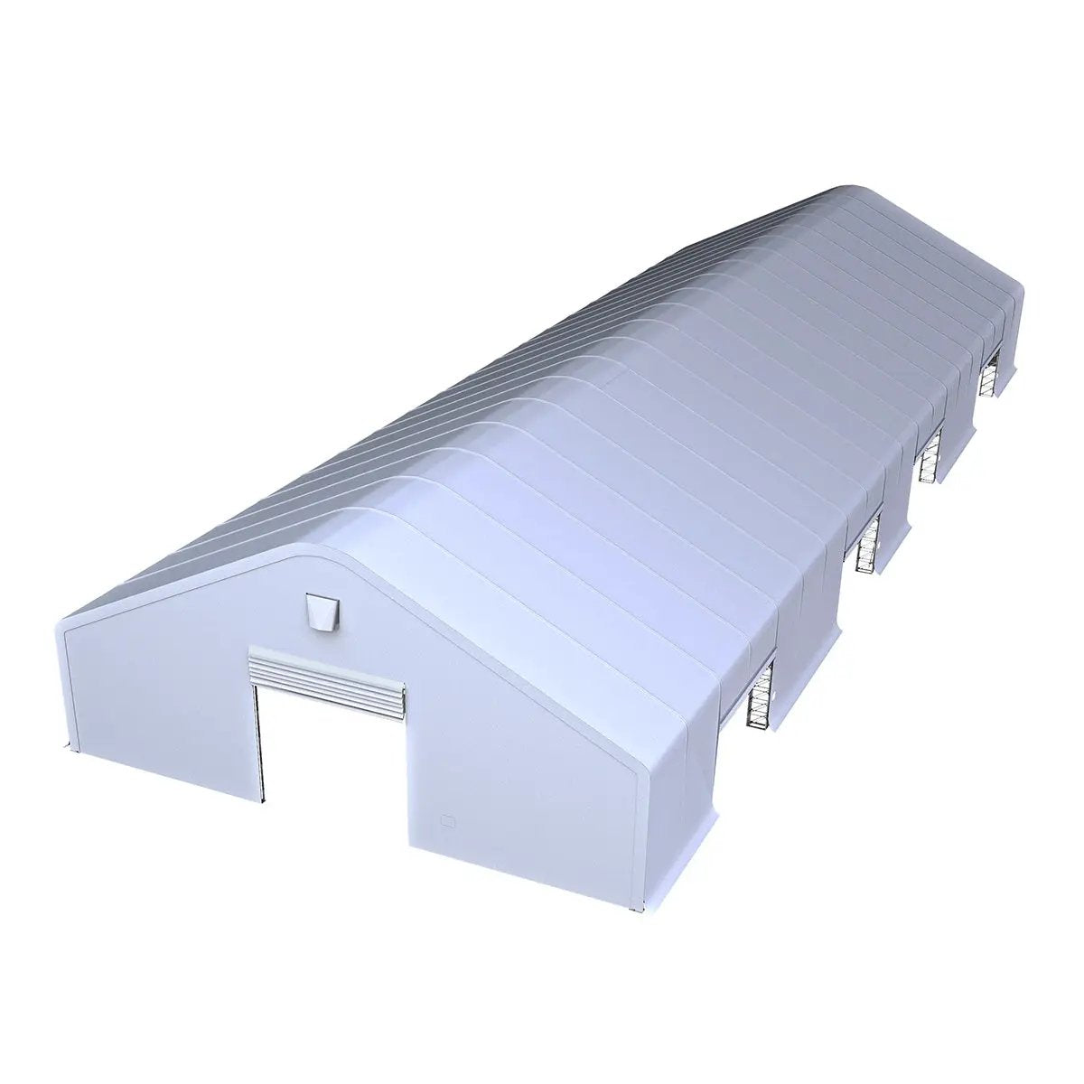 W70'xL200'xH32' Double Truss Storage Shelter, Reinforced Series with 4 Side Doors by Chery Industrial