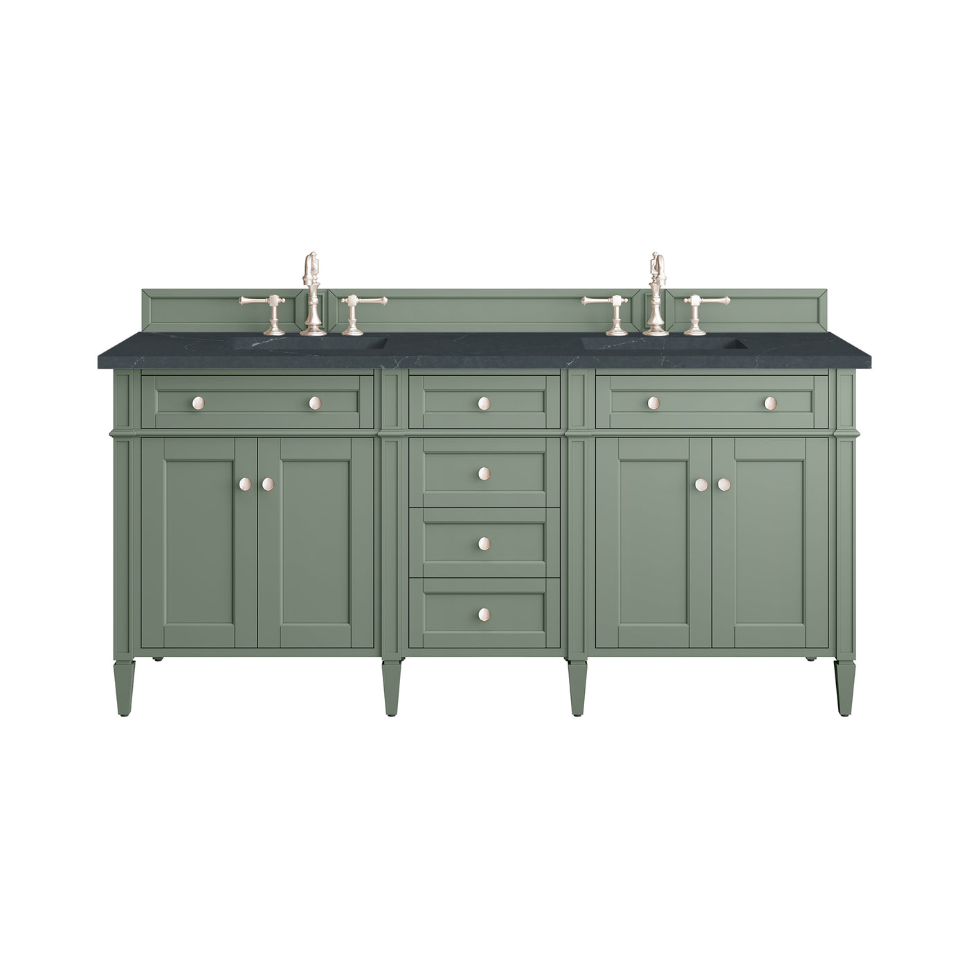 James Martin Brittany 72" Double Bathroom Vanity, Smokey Celadon, view 29