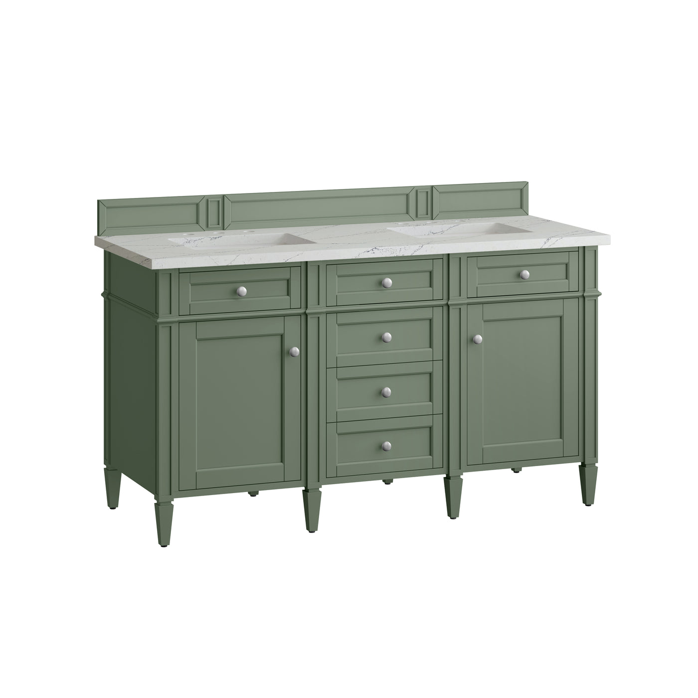 James Martin Brittany 60" Double Bathroom Vanity, Smokey Celadon, view 29