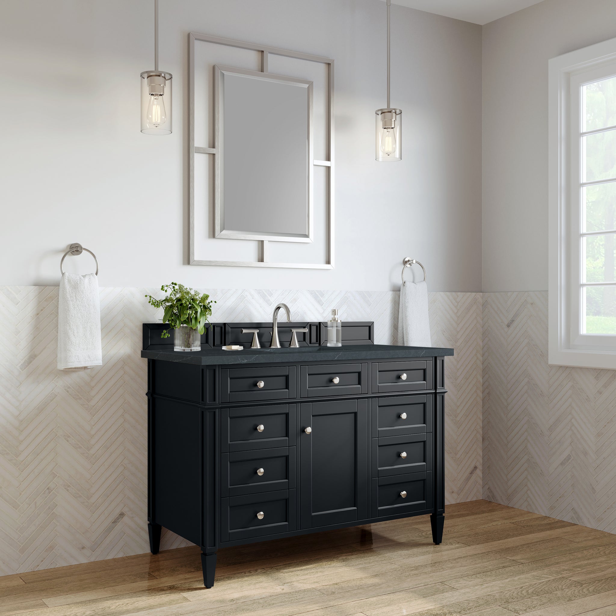 James Martin Brittany 48" Single Bathroom Vanity, Black Onyx, view 36