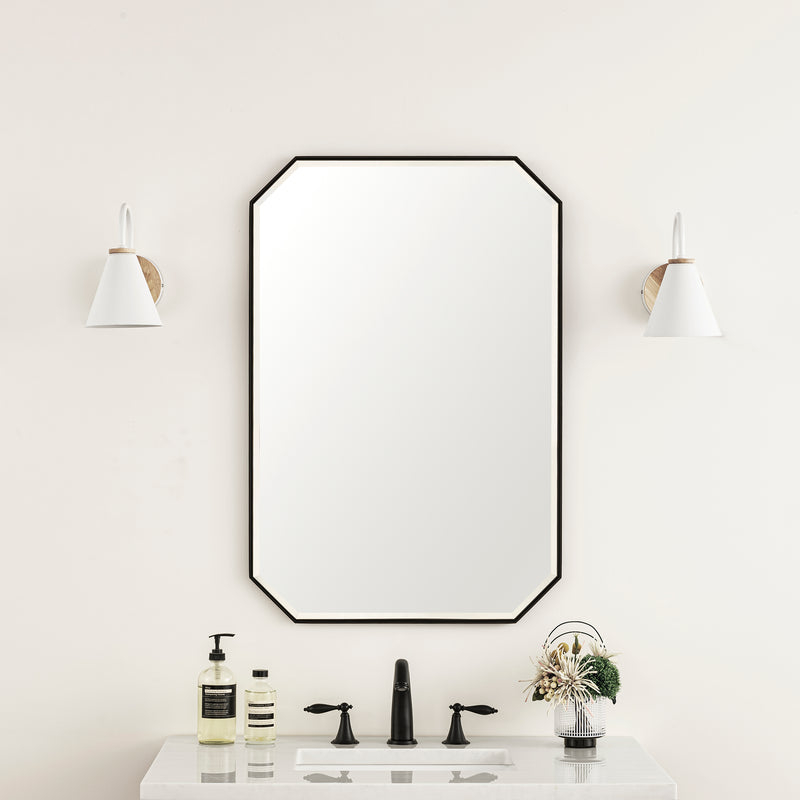 James Martin Rohe 24" Mirror, Matte Black, view 3