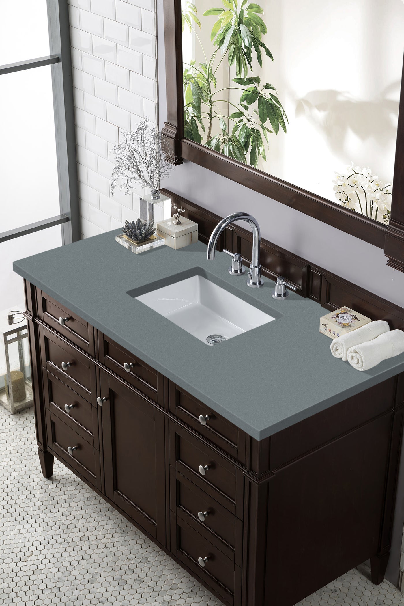 James Martin Brittany 48" Single Bathroom Vanity, Burnished Mahogany, view 23