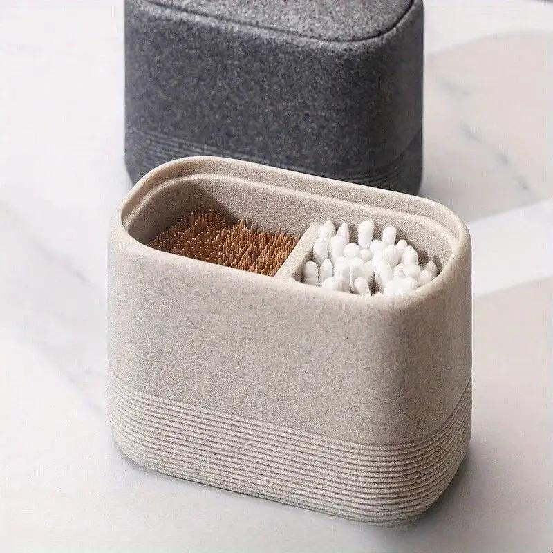Wabi-Sabi Minimalist Japanese Bathroom Organizer - Elegant Dustproof Storage Box with Lid, Swab Case - Dust-Proof Lid, Compact Vanity Organizer for Bathroom, Living Room, Office - Ideal Christmas Gift for Women, Men, Friends by House Of Avana
