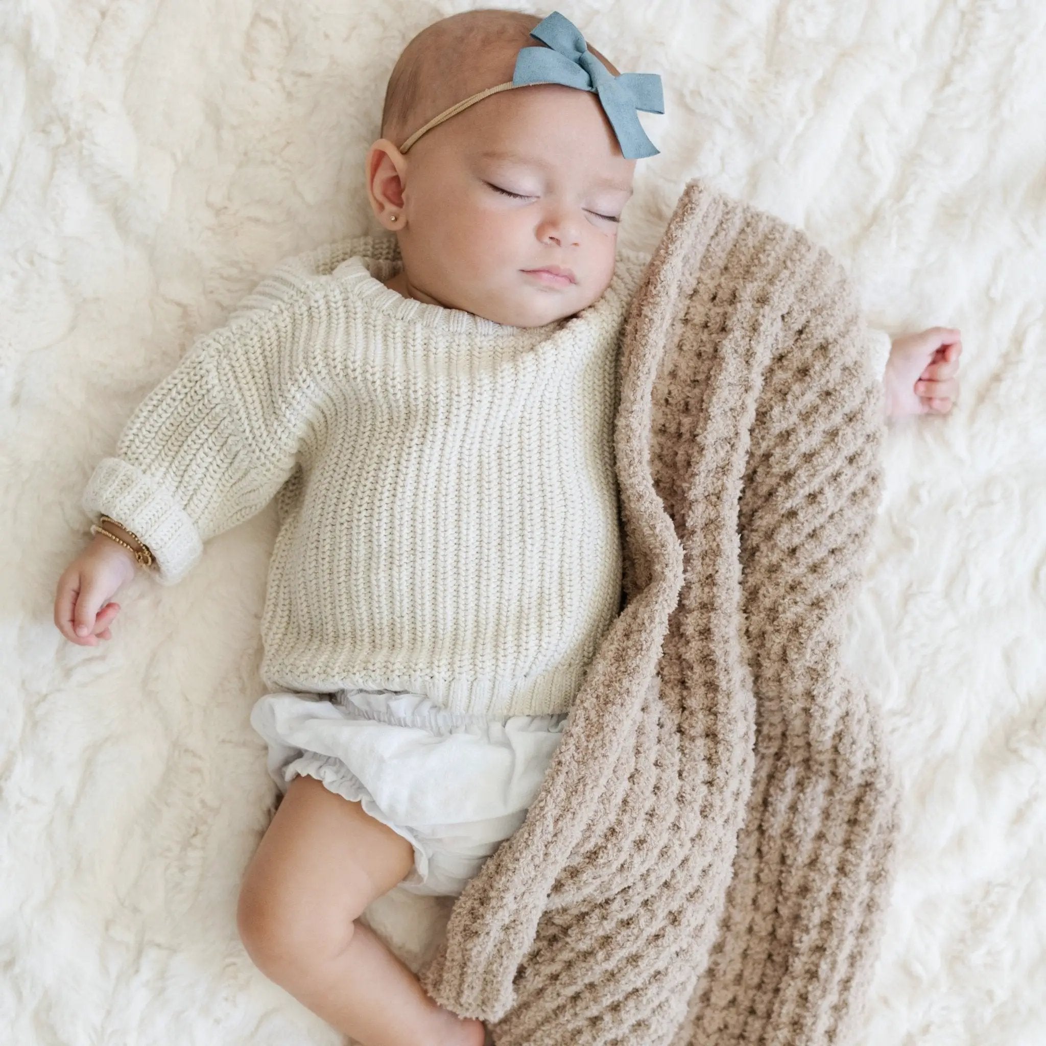 Waffle Knit Mini Blankets by HouseOfZazla