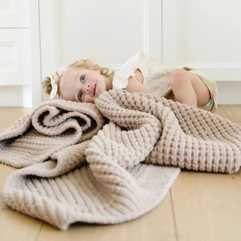 WAFFLE KNIT RECEIVING BLANKETS by HouseOfZazla
