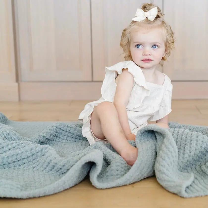 WAFFLE KNIT TODDLER BLANKETS by HouseOfZazla