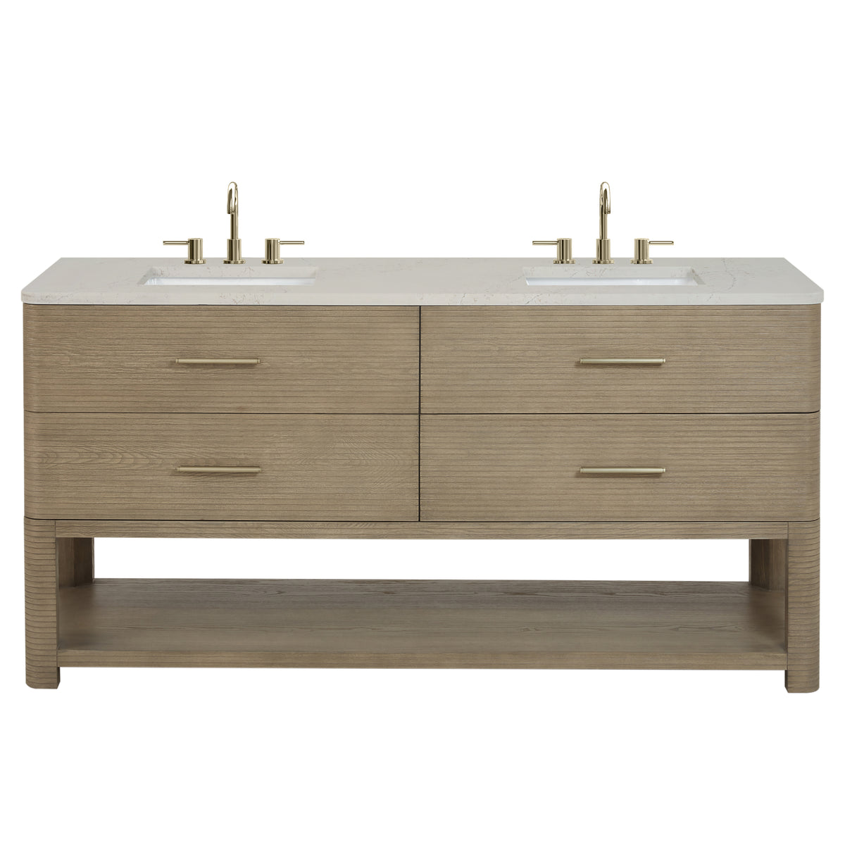 James Martin Lucian 72" Double Bathroom Vanity, Pebble Oak, view 38