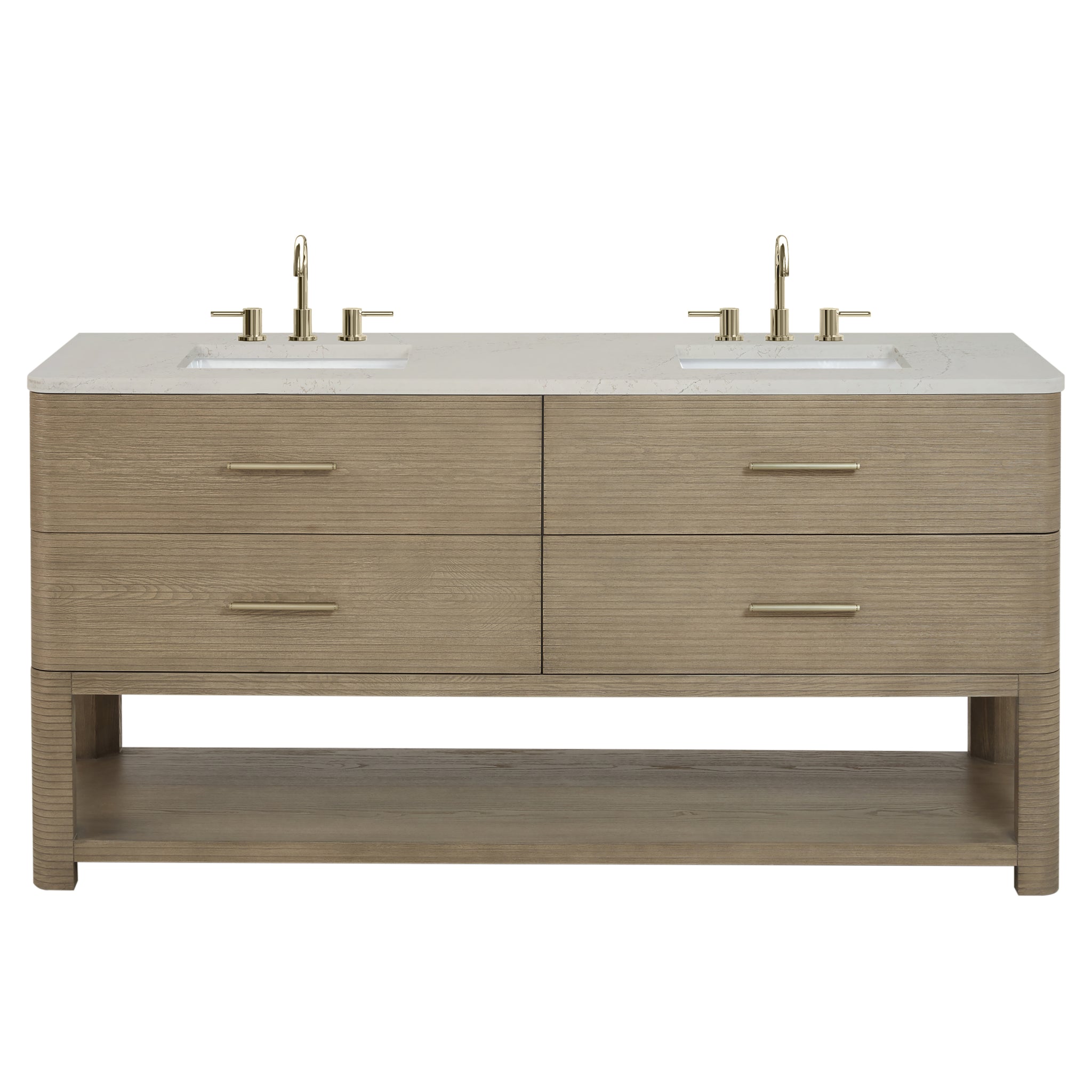 James Martin Lucian 72" Double Bathroom Vanity, Pebble Oak, view 38