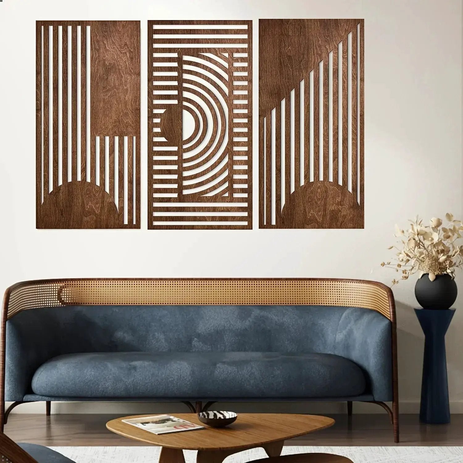 Wall Art - Abstract Geometric Wood by House Of Avana