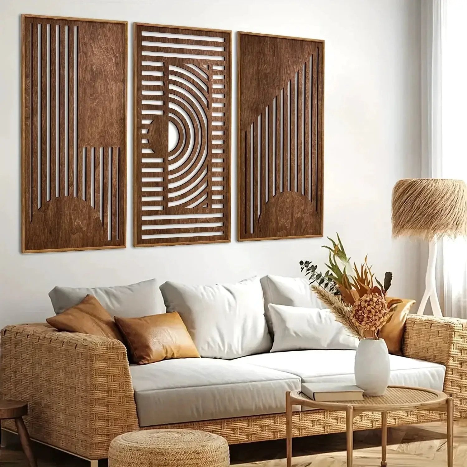 Wall Art - Abstract Geometric Wood by House Of Avana