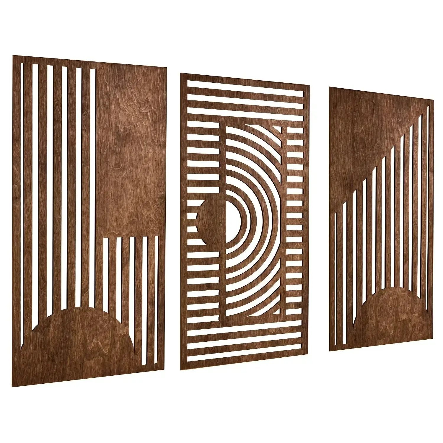 Wall Art - Abstract Geometric Wood by House Of Avana