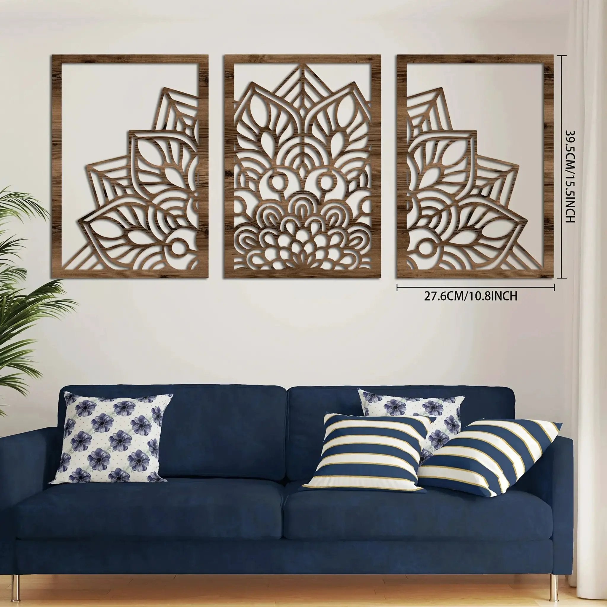 Wall Art - Brown Wood Mandala Panel by House Of Avana