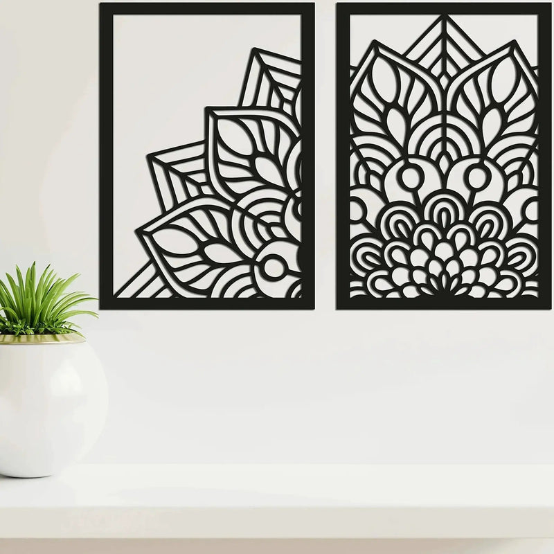 Wall Art - Brown Wood Mandala Panel by House Of Avana