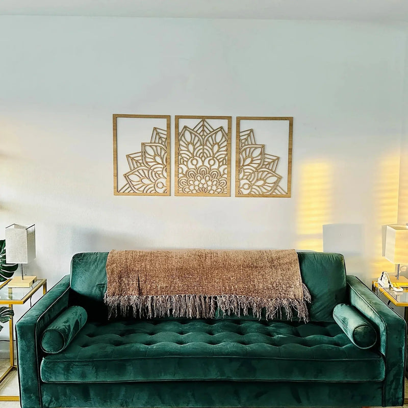Wall Art - Brown Wood Mandala Panel by House Of Avana