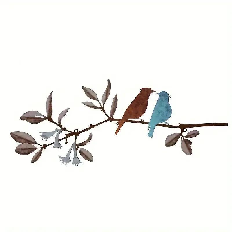 Wall Art - Colorful Metal Birds by House Of Avana