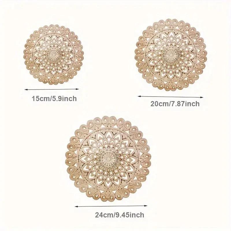 Wall Art - Floral Oak Wood Natural by House Of Avana