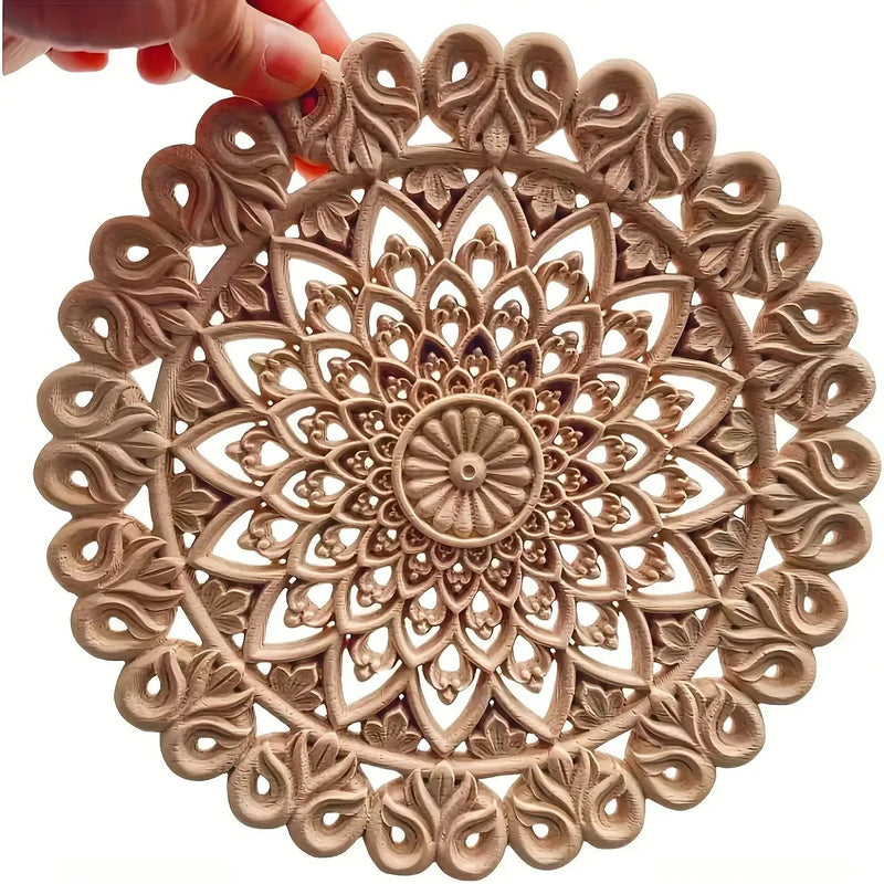Wall Art - Floral Oak Wood Natural by House Of Avana