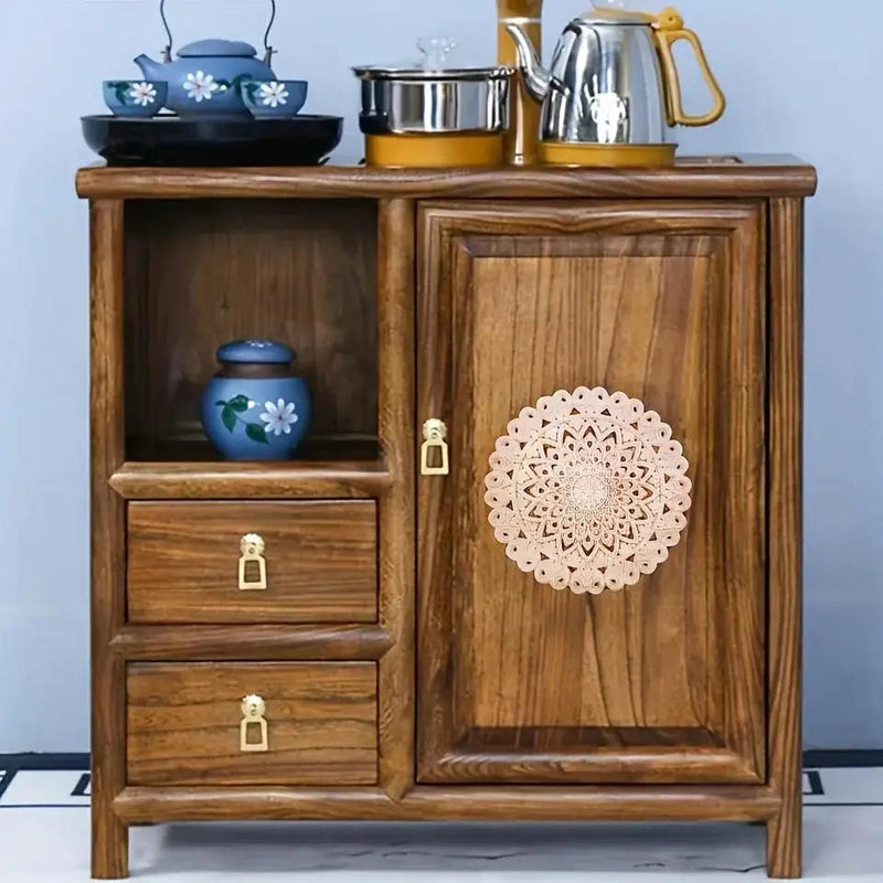 Wall Art - Floral Oak Wood Natural by House Of Avana