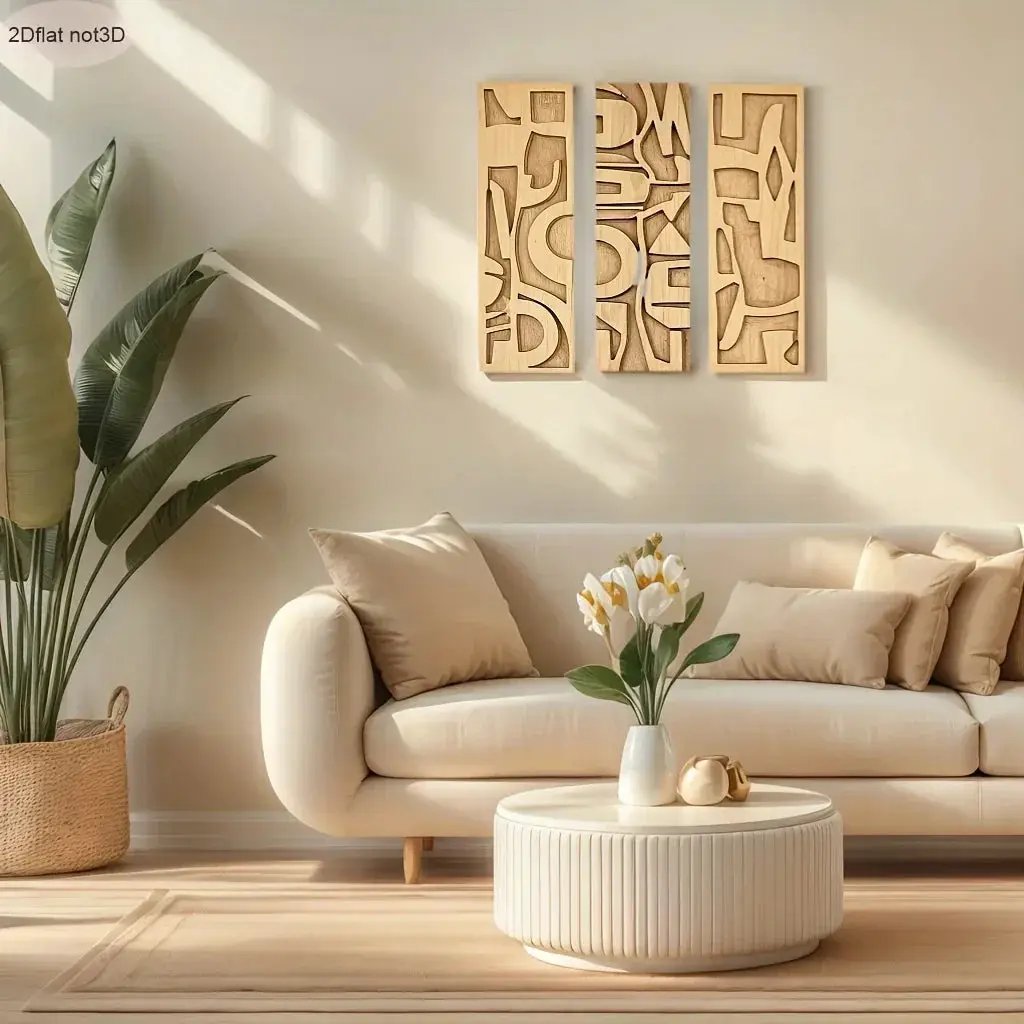 Wall Art - Geometric Wooden 3D by House Of Avana