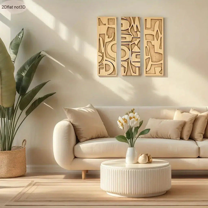 Wall Art - Geometric Wooden 3D by House Of Avana