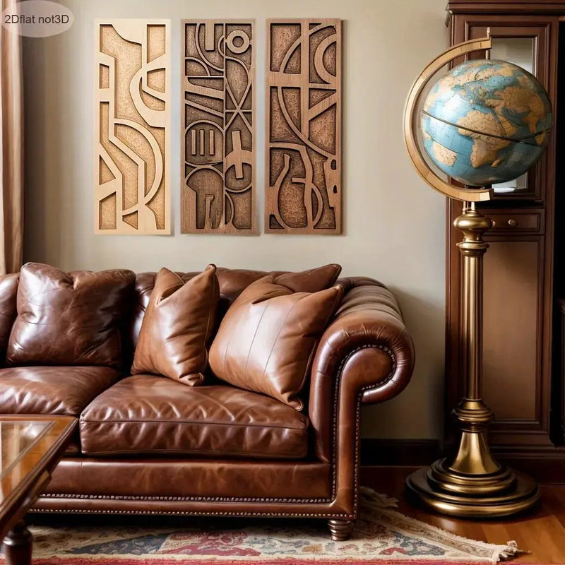 Wall Art - Geometric Wooden 3D by House Of Avana
