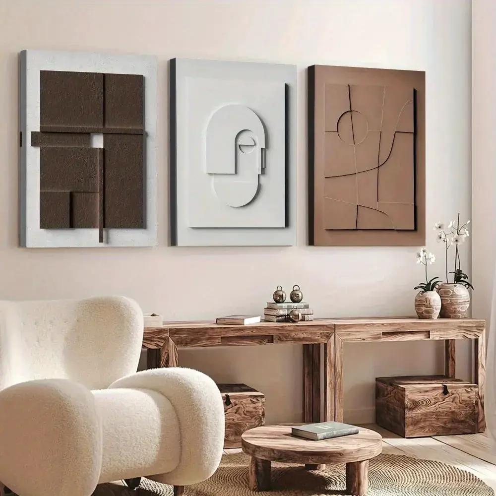 Wall Art - Modern Abstract Neutral Horizontal by House Of Avana