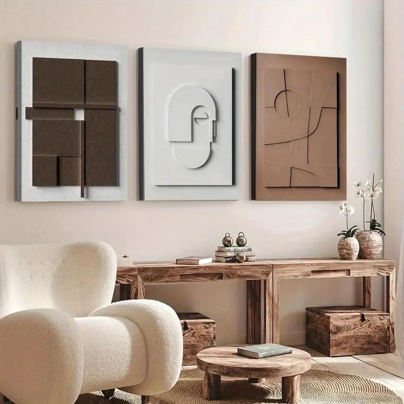 Wall Art - Modern Abstract Neutral Horizontal by House Of Avana