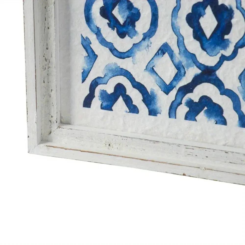 Wall Art - Modern Blue White 12.5x24.5 by House Of Avana