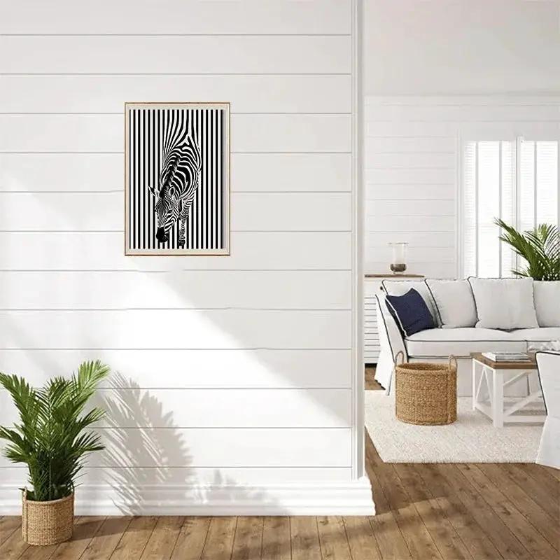 Wall Art - Modern Zebra Black by House Of Avana