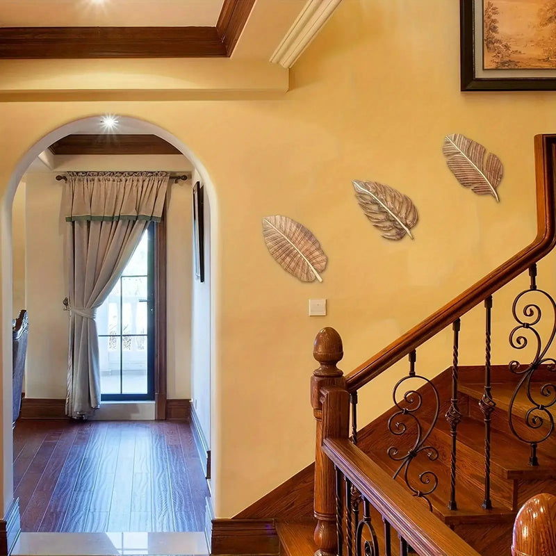 Wall Art - Rustic Mango Wood Leaf by House Of Avana