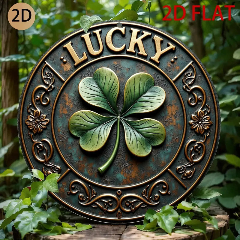 Wall Art - Vintage Metal Lucky Clover by House Of Avana