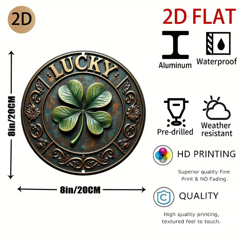 Wall Art - Vintage Metal Lucky Clover by House Of Avana
