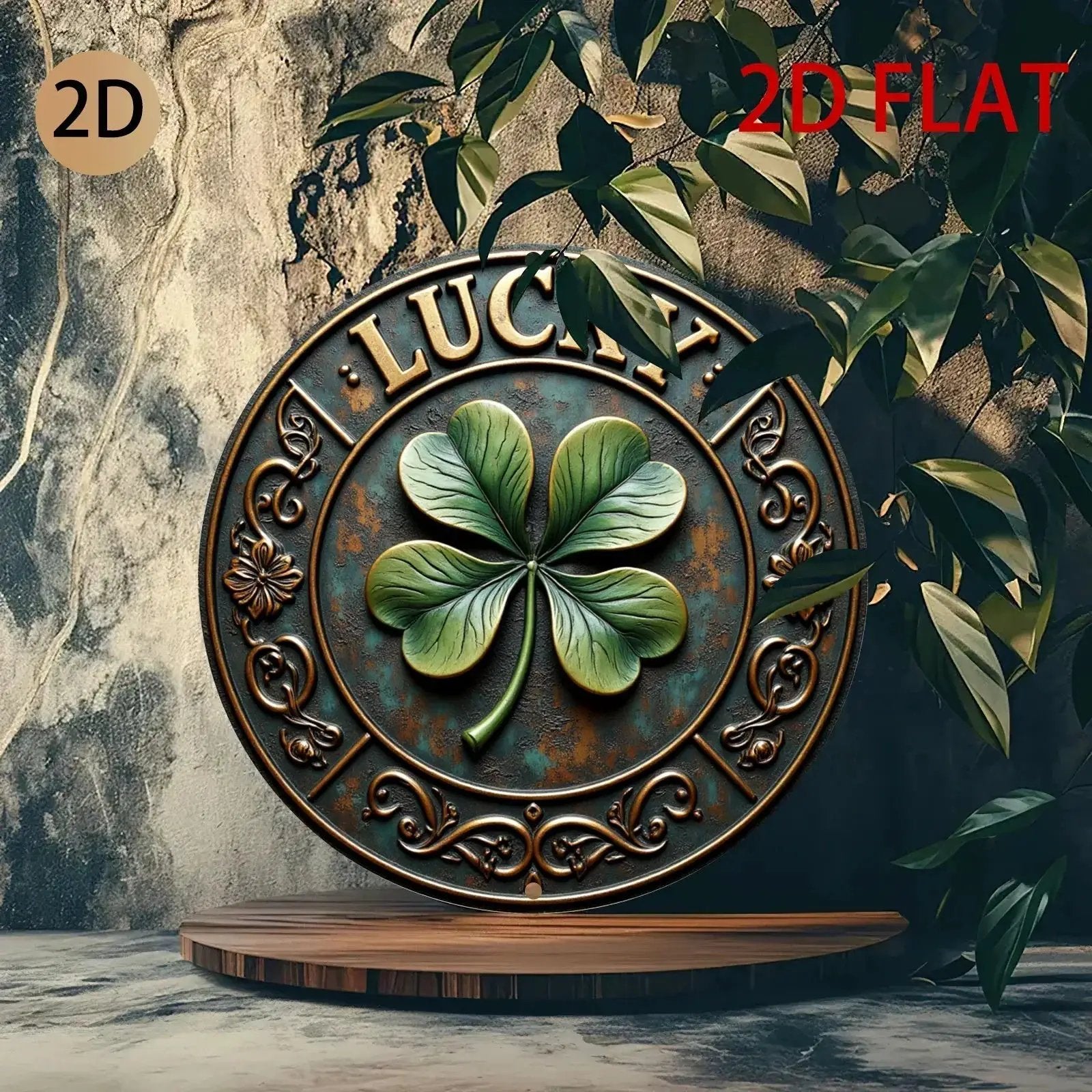 Wall Art - Vintage Metal Lucky Clover by House Of Avana