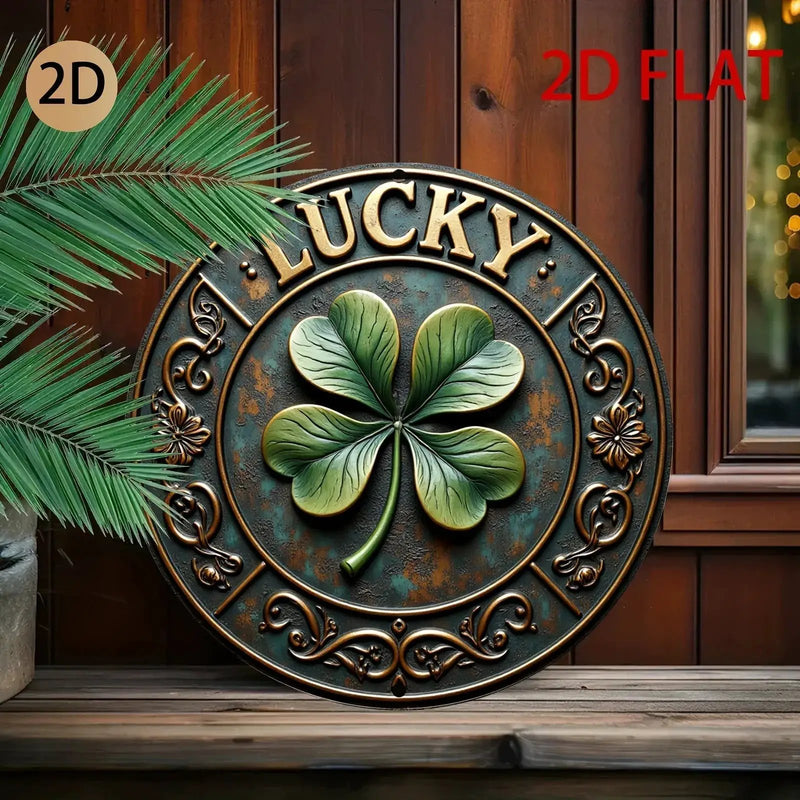 Wall Art - Vintage Metal Lucky Clover by House Of Avana