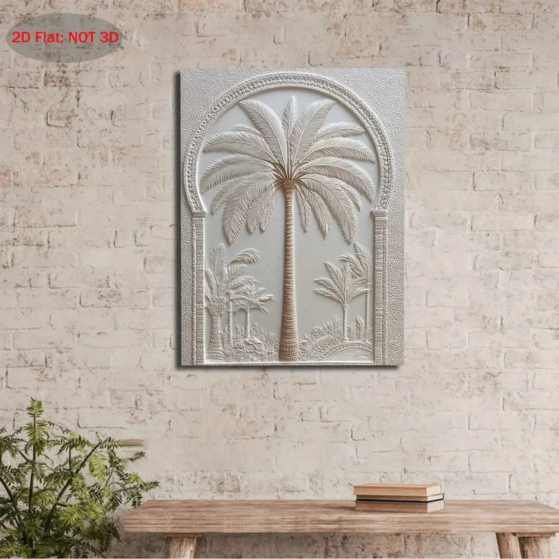 Wall Art - Vintage White Wood Palm Tree by House Of Avana
