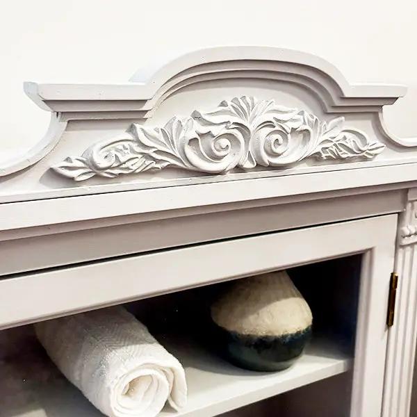 Baroque Elegance Wall Mounted Cabinet with Magnetic Door by Decor Steals