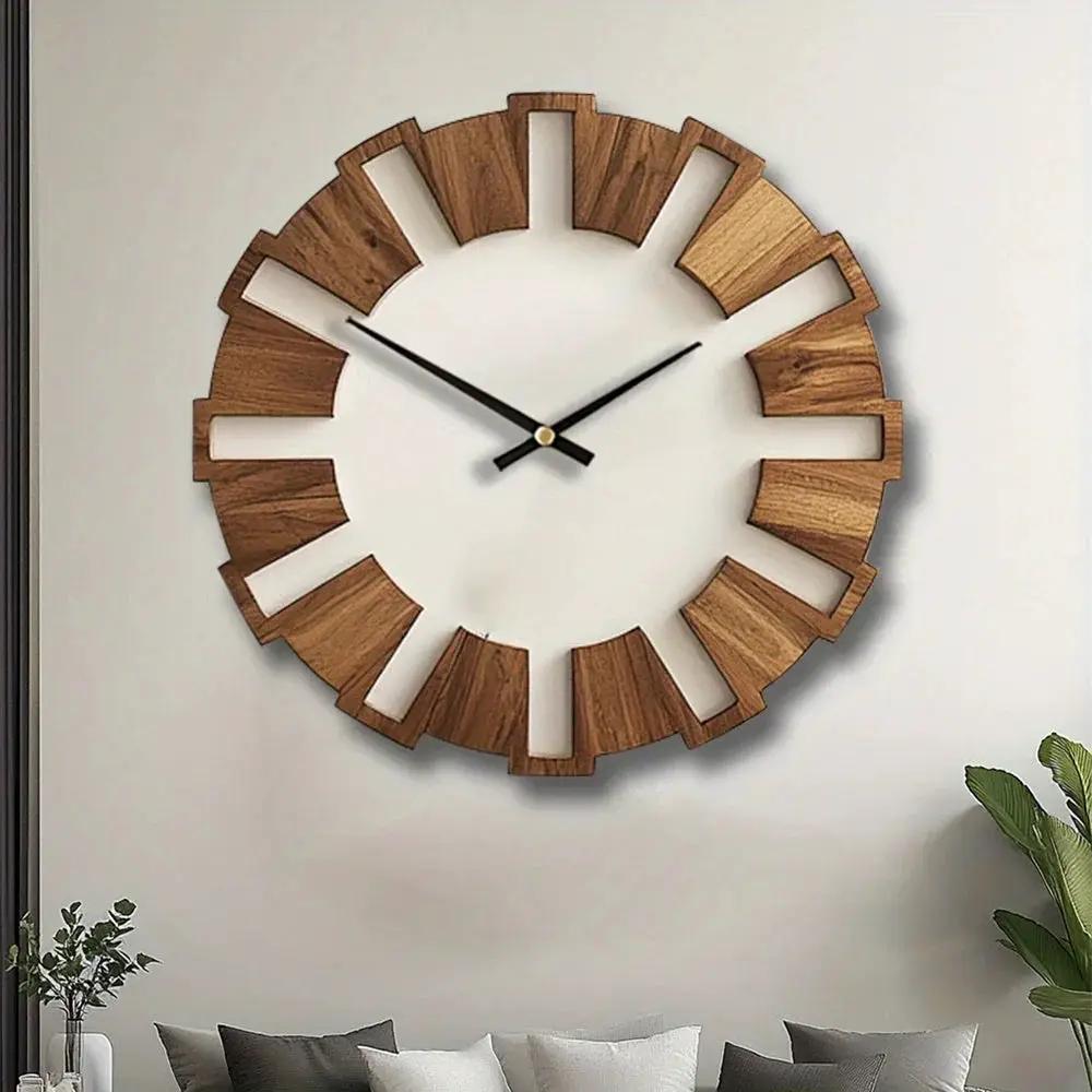 Wall Clock - Artistic Wooden 12 Inch by House Of Avana