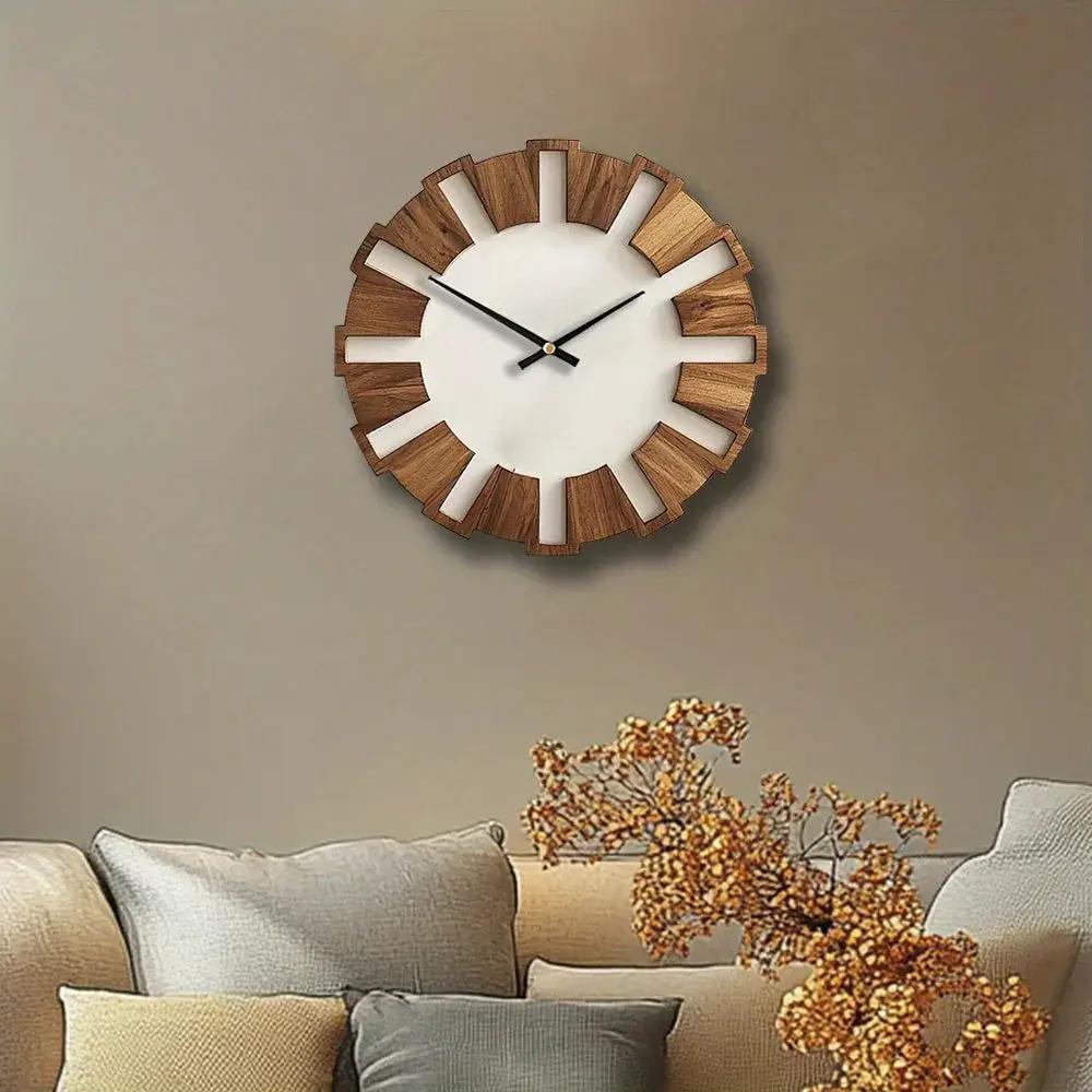 Wall Clock - Artistic Wooden 12 Inch by House Of Avana