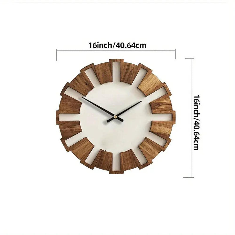 Wall Clock - Artistic Wooden 12 Inch by House Of Avana