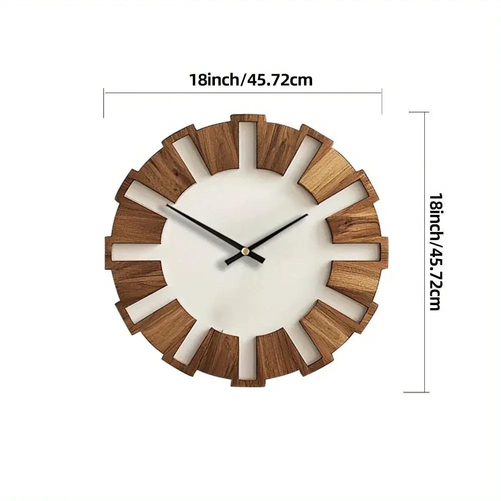 Wall Clock - Artistic Wooden 12 Inch by House Of Avana