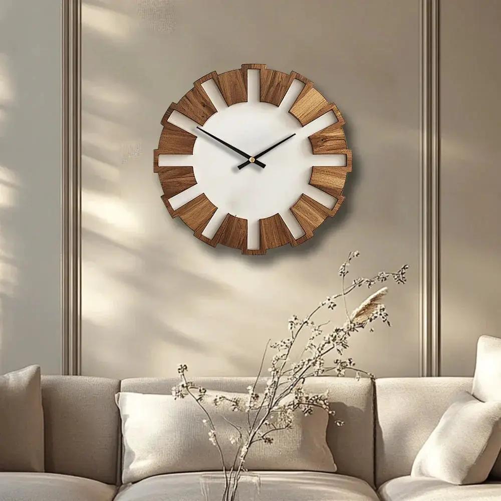 Wall Clock - Artistic Wooden 12 Inch by House Of Avana